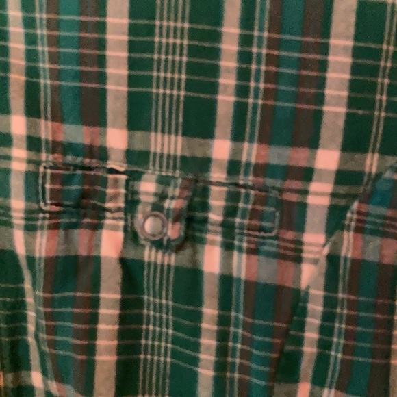 Fishbone LS plaid snap front shirt. - Picture 3 of 4